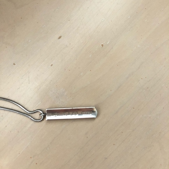 Tiffany & co silver 1837 bar pendent necklace - Picture 3 of 5